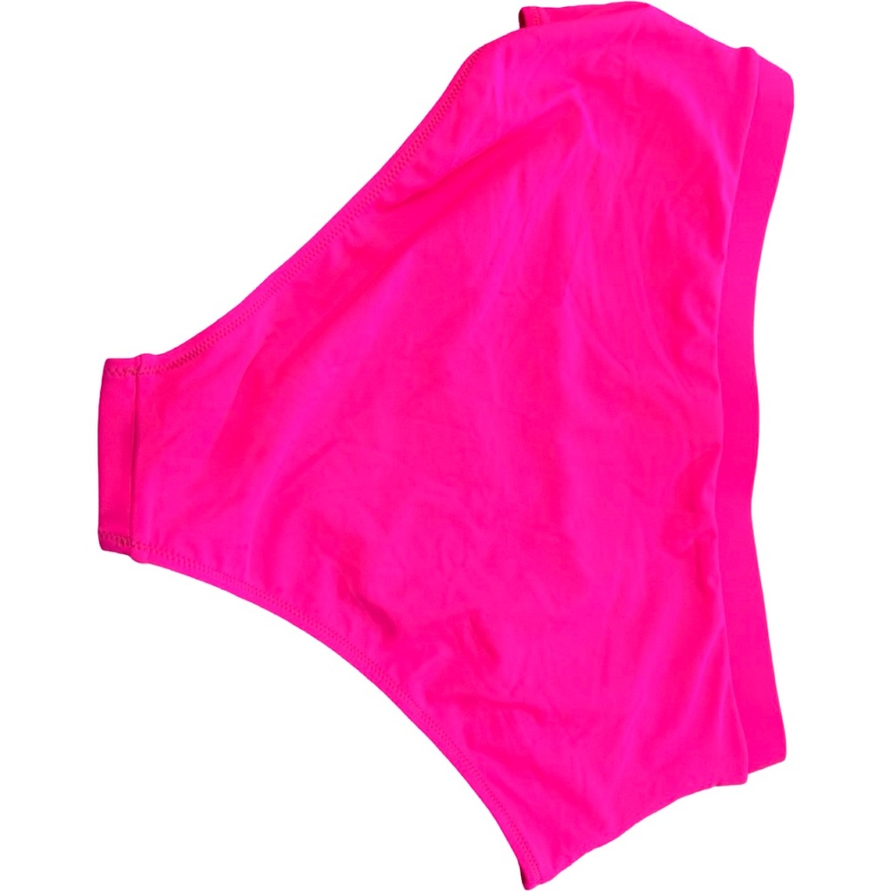 Hot Pink High Waisted Bikini Bottoms Size L NWOT Modest Full Coverage - Picture 3 of 6
